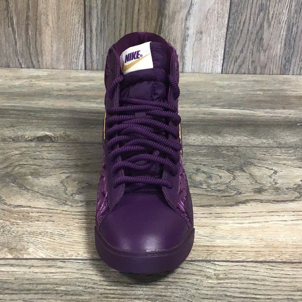 NEW Nike Blazer Mid Metallic Gold Purple - Picture 2 of 6